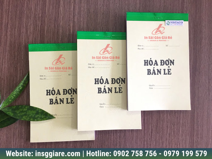 hóa đơn bán lẻ giấy For