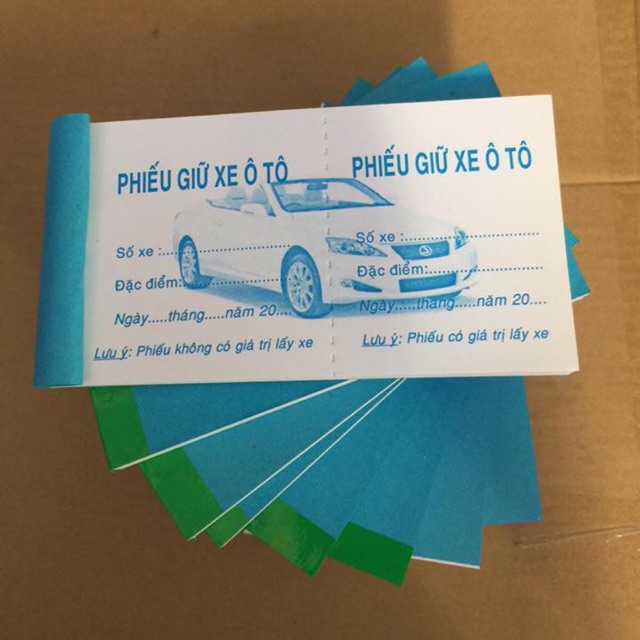 Quy cách in vé gửi xe tại In Sài Gòn Giá Rẻ