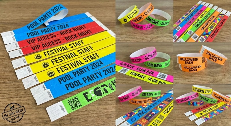 Kho mẫu vòng tay đa dạng màu sắc tại In Sài Gòn Giá Rẻ.