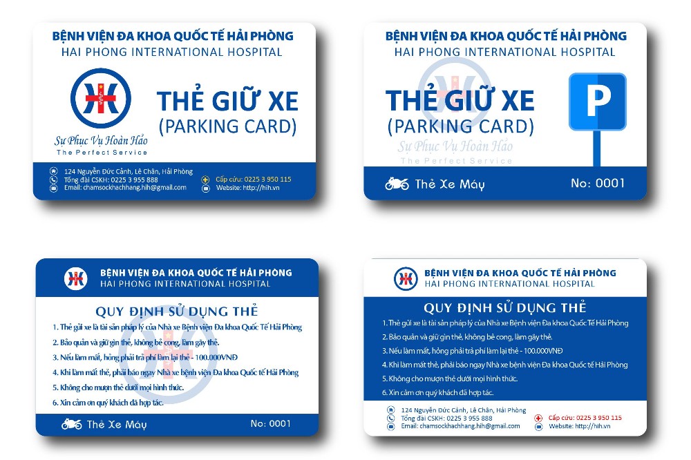 In thẻ giữ xe treo trong xe