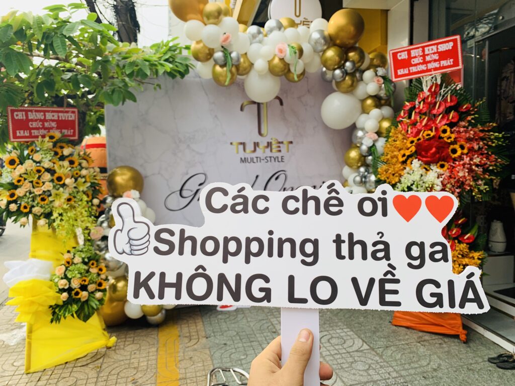 Mẫu bạt khai trương đẹp ấn tượng