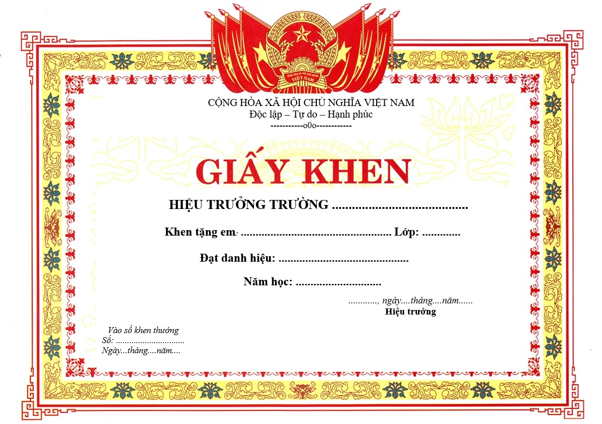 In giấy khen học sinh là gì?