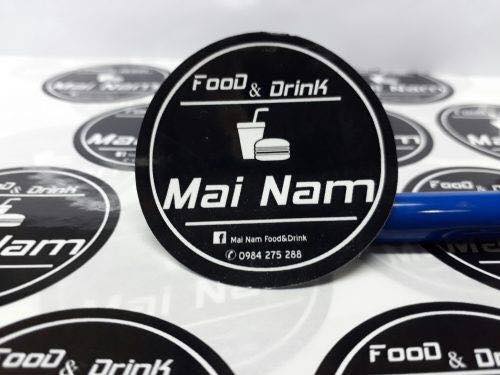 mẫu logo dán ly nhựa đẹp