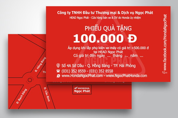 Mẫu in phiếu quà tặng đẹp