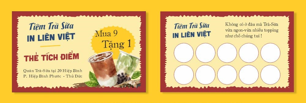 Mẫu thẻ tích điểm đẹp ấn tượng