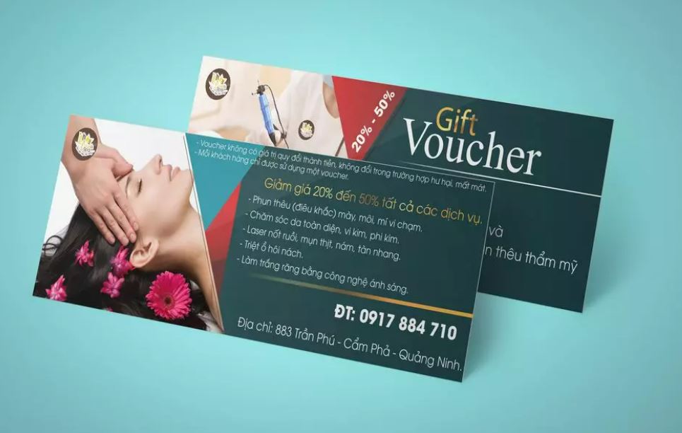 Mẫu thiết kế voucher spa đẹp và sang trọng