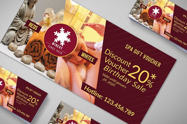 Mẫu thiết kế voucher spa đẹp và sang trọng