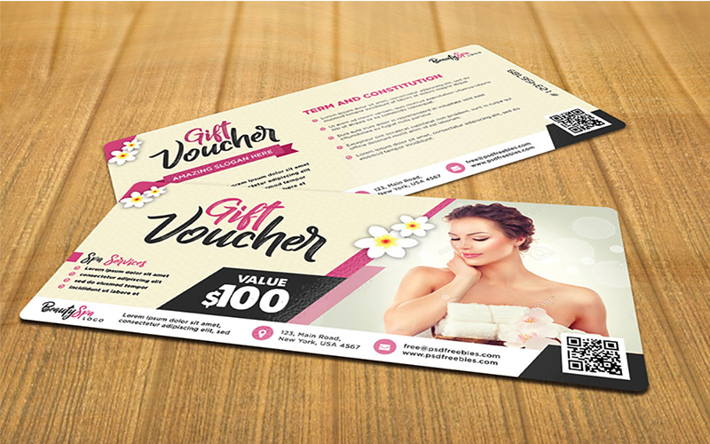 Mẫu thiết kế voucher spa đẹp và sang trọng