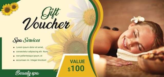 Mẫu thiết kế voucher spa đẹp và sang trọng