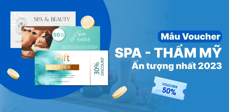 Mẫu thiết kế voucher spa đẹp và sang trọng