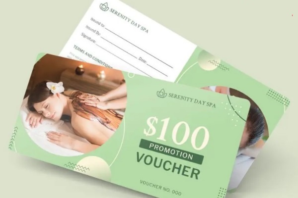 Mẫu thiết kế voucher spa đẹp và sang trọng