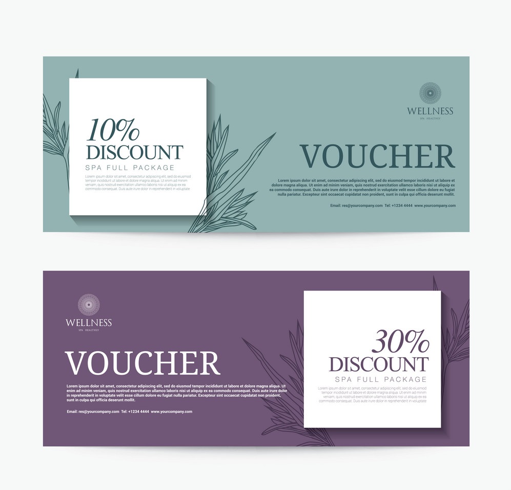 Mẫu thiết kế voucher spa đẹp và sang trọng