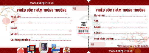 Mẫu phiếu bốc thăm trúng thưởng