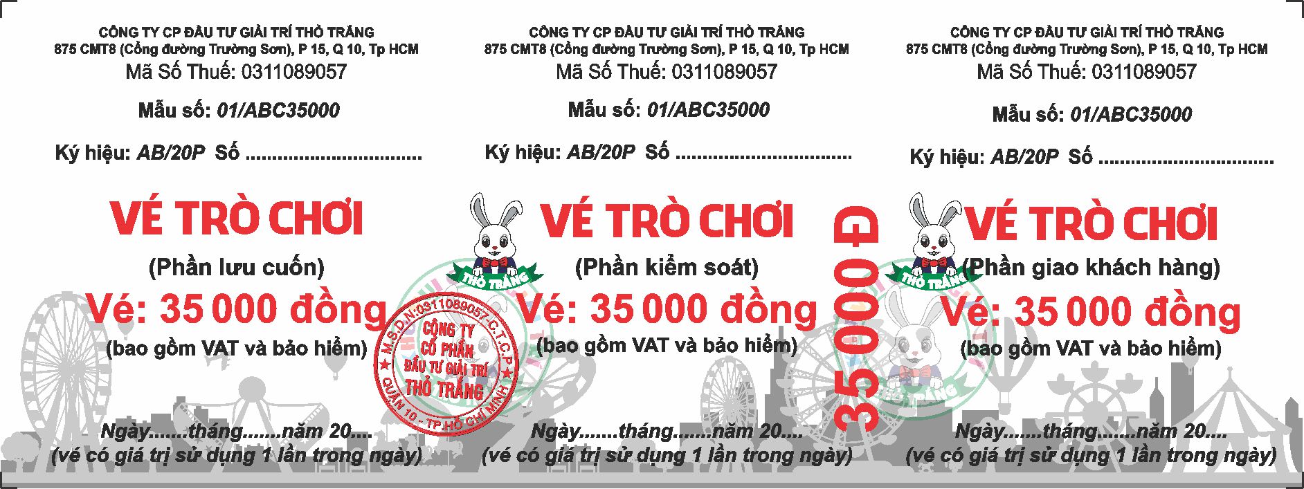 Quy cách in vé vào cổng