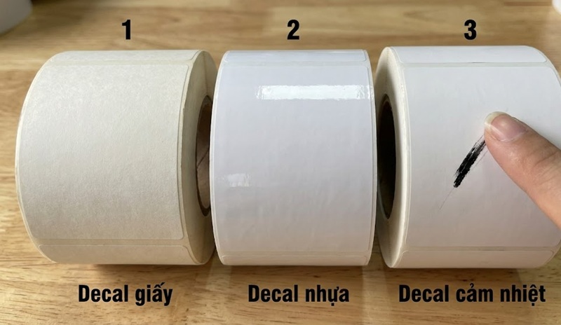 Phân biệt các loại giấy decal cuộn in tem nhãn.