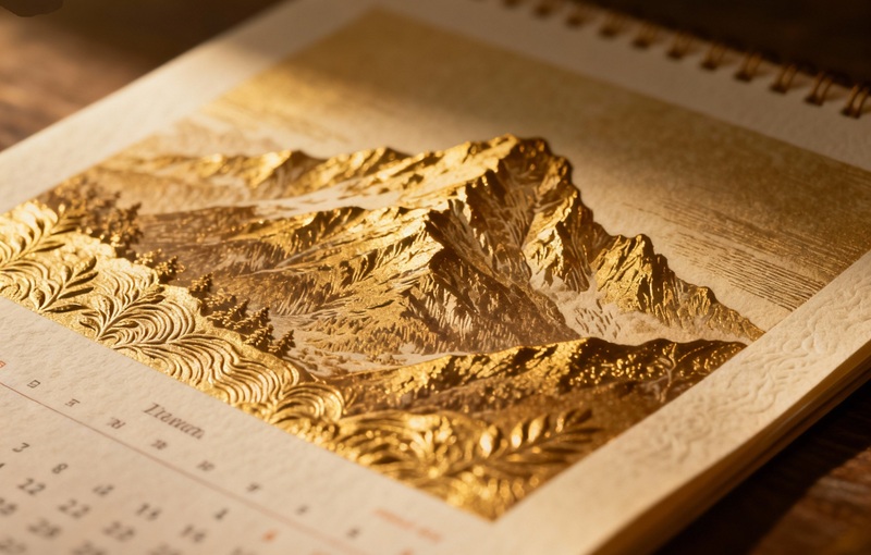 Chất liệu giấy mỹ thuật cao cấp dùng trong in lịch độc quyền.