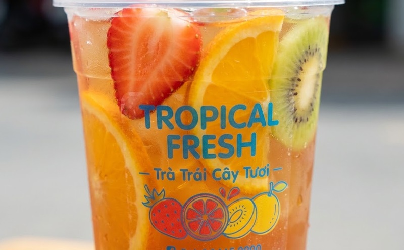 Mẫu in decal dán ly trà sữa nhiều màu sắc đẹp.