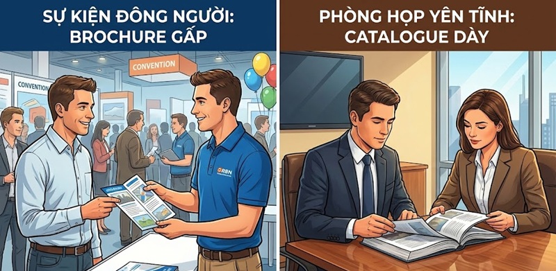 Ứng dụng của brochure và catalogue trong kinh doanh