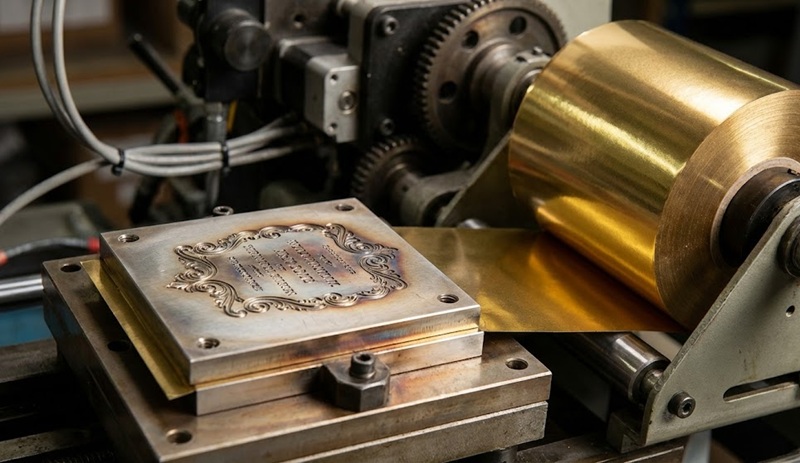 Khuôn kẽm ép kim thiệp cưới chi tiết sắc nét.