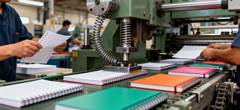 Máy đóng gáy lò xo kẽm công nghiệp cho sổ tay.