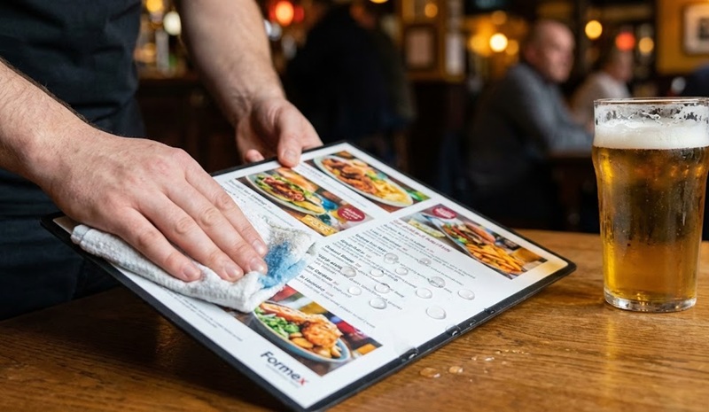 Menu bồi Formex chống nước tuyệt đối dễ dàng vệ sinh.