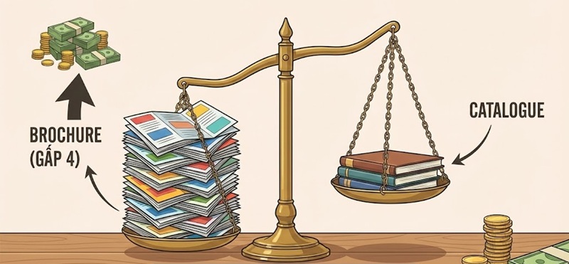 Chi phí in brochure rẻ hơn in catalogue