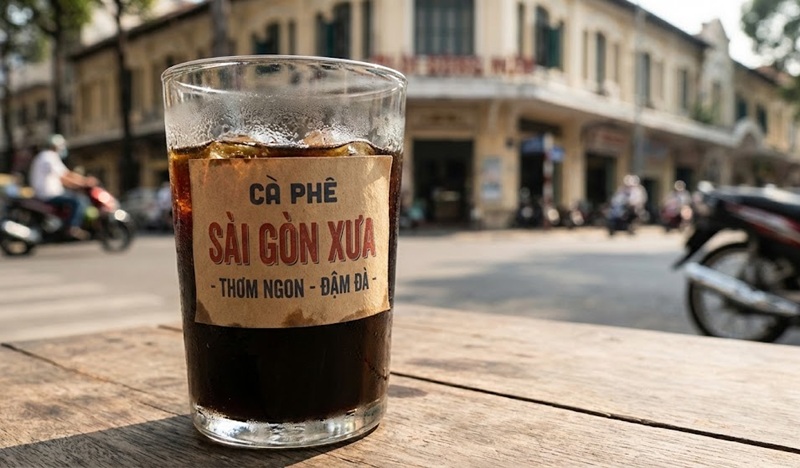 Tem dán ly phong cách vintage