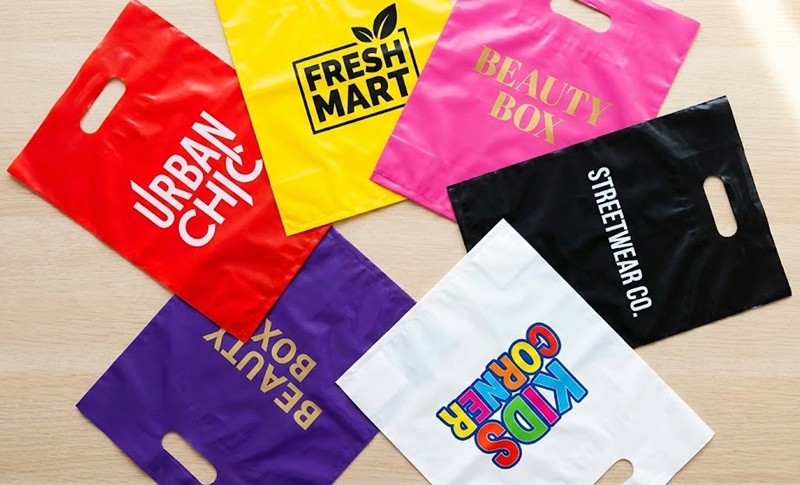 Các mẫu túi xốp hột xoài in logo nhiều màu sắc.