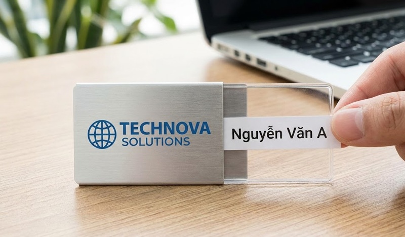 Bảng tên nhân viên thay tên đổi tên linh hoạt.