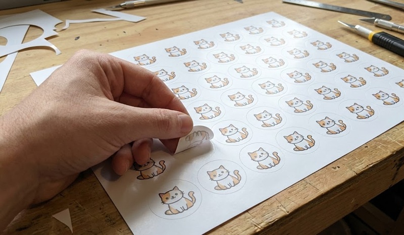 Dịch vụ cắt bế sticker decal demi chính xác.