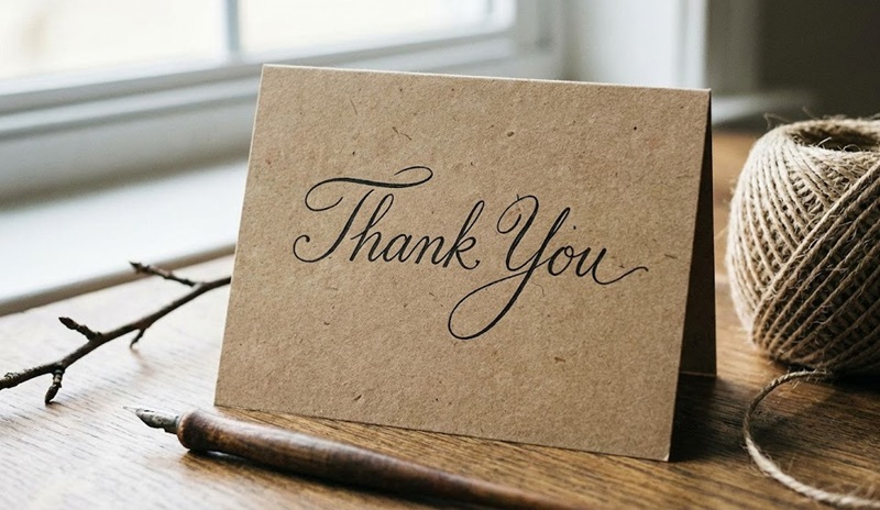 Font chữ ký đẹp in trên giấy Kraft.