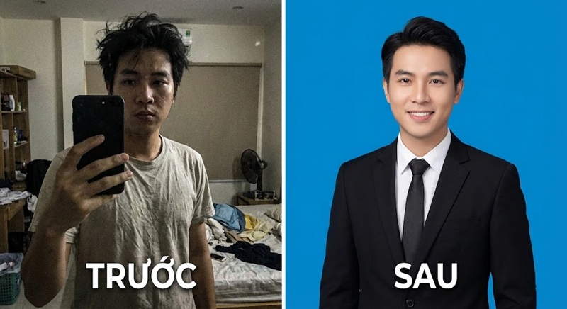 Dịch vụ ghép áo vest và chỉnh sửa ảnh thẻ đẹp.