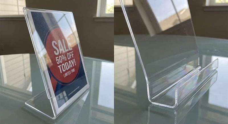 Kệ mica chữ L để bàn uốn nhiệt nguyên khối.