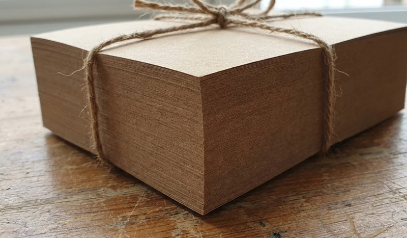 Kích thước và độ dày voucher giấy kraft tiêu chuẩn.