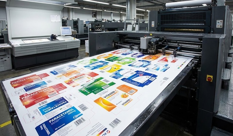 Kỹ thuật in offset ghép bài giúp giảm giá thành in hộp giấy.