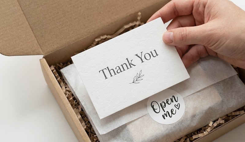 Thiệp cảm ơn khách hàng giúp tăng tỉ lệ quay lại mua hàng.