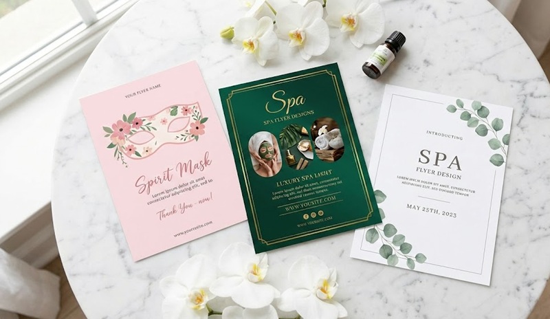 Các mẫu thiết kế tờ rơi spa đẹp phong cách hiện đại 2026.