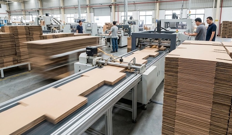 Xưởng gia công dán hộp giấy tự động tại TP.HCM.