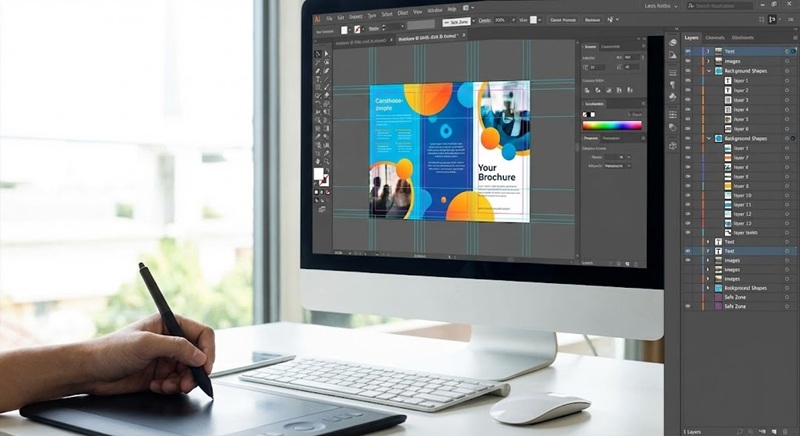Phần mềm thiết kế brochure chuyên nghiệp Adobe Illustrator.
