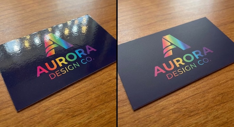 So sánh cán màng bóng và cán màng mờ trong in ấn.