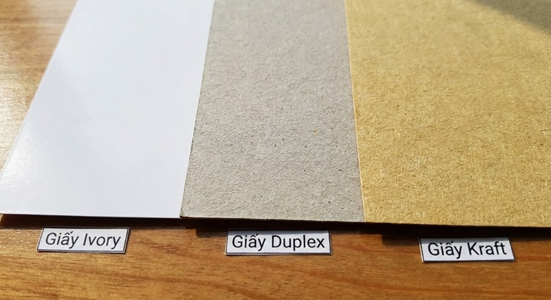 Các loại giấy in bao bì phổ biến Ivory Duplex Kraft.