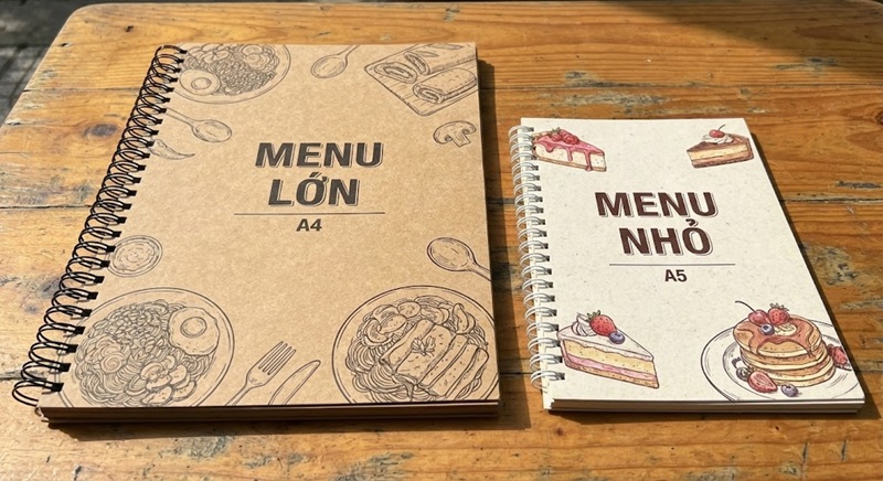 In Menu Đóng Gáy Lò Xo: Giải Pháp “Lật Mở 360 Độ” Siêu Bền Cho Quán Cafe