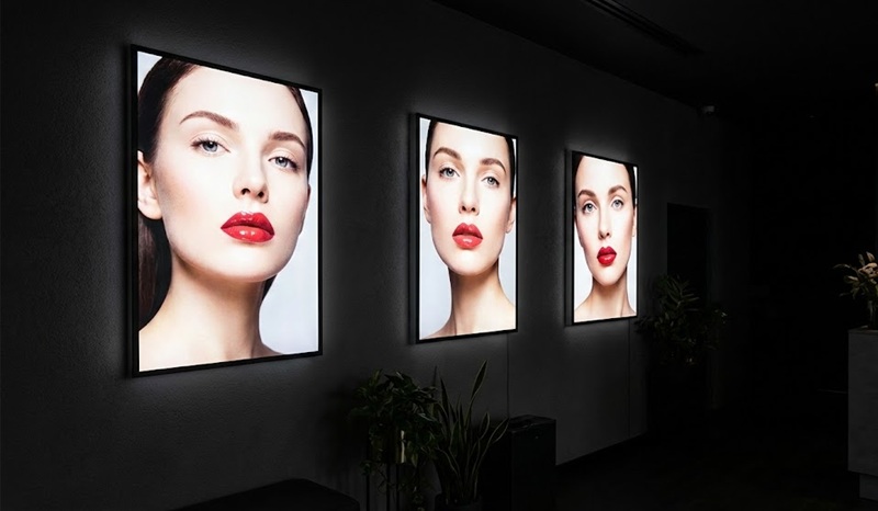 Tranh điện nắp hít siêu mỏng trang trí spa sang trọng.