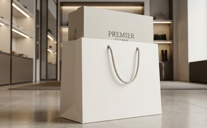 Mẫu túi giấy Ivory dày dặn đựng giày dép và hộp quà.