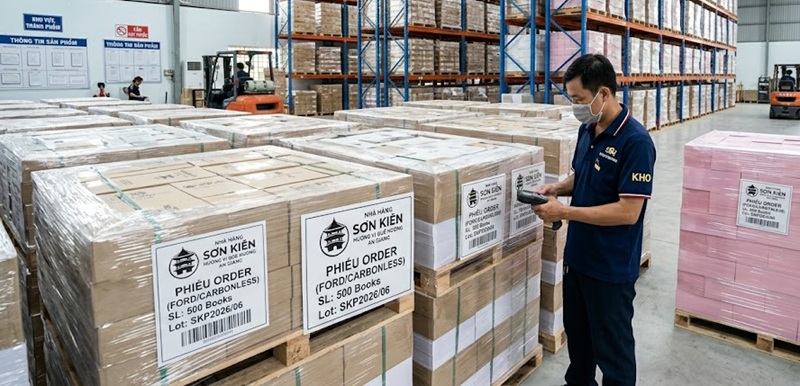 Xưởng sản xuất phiếu order giấy Ford và Carbonless giá sỉ tận xưởng tại In Sài Gòn Giá Rẻ.