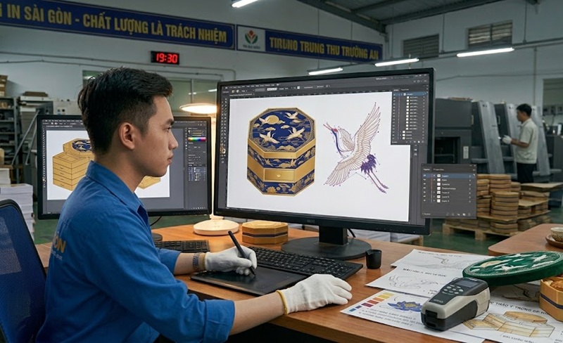 Hướng dẫn xử lý tràn lề bleed và khóa font chữ file in ấn bao bì chuẩn xác